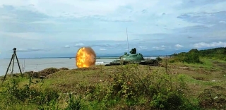 На общевойсковом полигоне «Нагвалоу» состоялись ротно-тактические учения с боевой стрельбой