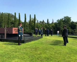 Рота Почетного караула Сухумского ВОКУ приняла участие в мероприятиях, проходивших в ходе визита в Республику Абхазия Официальной делегации Сирийской Арабской Республики