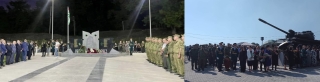 Министр обороны, генерал-полковник Владимир Ануа принял участие в церемонии открытия памятников защитникам Отечества, в селе Эшера Сухумского района, и в селе Маркула Очамчырского района